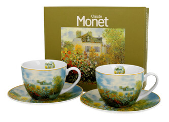 2 filiżanki ze spodkami THE GARDEN AT ARGENTEUIL inspired by Monet