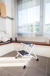 Schůdky "Picoly", bílá, 2 schody, skládací, ocelové, KRAUSE 130983