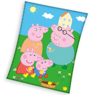 Dětská deka Prasátko Pepina a Kuřátka 150x200 cm