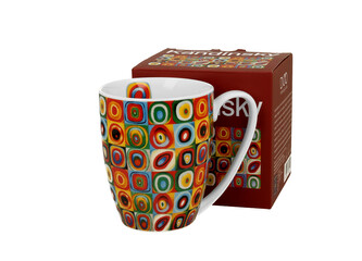 Kubek classic SQUARES WITH CIRCLES inspired by W. Kandinsky