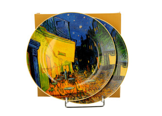 Komplet 2 talerze deserowe TERRACE AT NIGHT inspired by Van Gogh