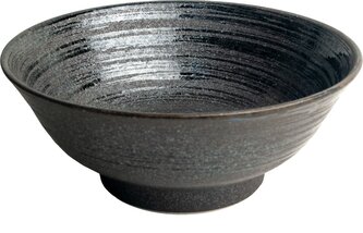 Keramická mísa na ramen Japan Uzu černá 21 cm