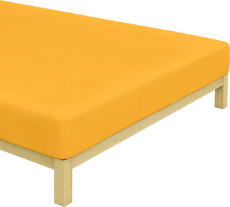 Froté prostěradlo Sytě Žluté Rozměr: 90x200 cm