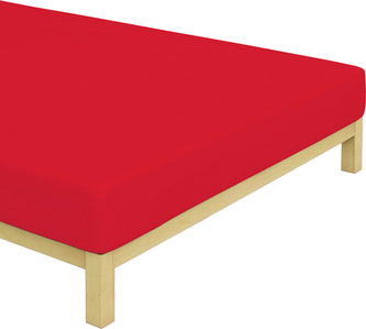 Jersey prostěradlo Červené Rozměr: 90x200 cm