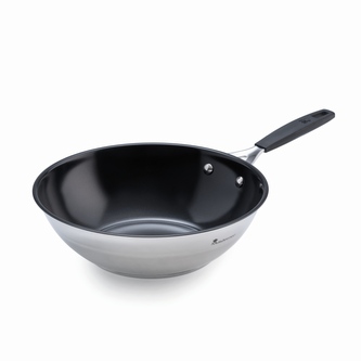 MASTERPRO Pánev WOK s nepřilnavým povrchem SMART 28 cm stříbrná BGEU-3770 MASTERPRO Pánev WOK s nepřilnavým povrchem SMART 28 cm stříbrná BGEU-3770