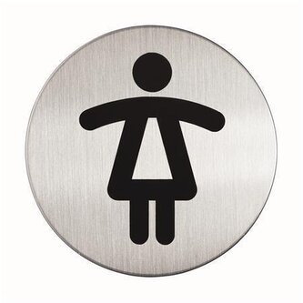 Piktogram "Dámské WC", samolepicí, nerez, DURABLE 490423