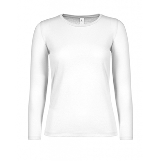 Triko dámské B&C dlouhý rukáv E150 - bílé, XXL