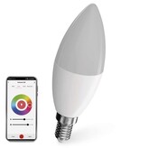 EMOS Chytrá LED žárovka GoSmart svíčka / E14 / 4,8 W (40 W) / 470lm / RGB / stmívatelná / WiFi