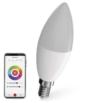 EMOS Chytrá LED žárovka GoSmart svíčka / E14 / 4,8 W (40 W) / 470lm / RGB / stmívatelná / WiFi