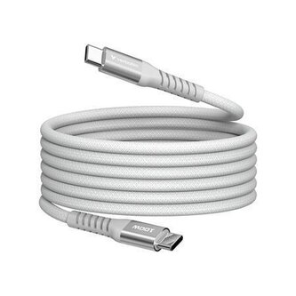 USB kabel, šedá, USB-C / USB-C, 1,2 m, 100W, magnetický, VERBATIM 31854