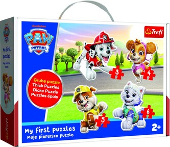 Puzzle Baby Classic Milovaní psi Tlapková patrola 3,4,5,6 dílků