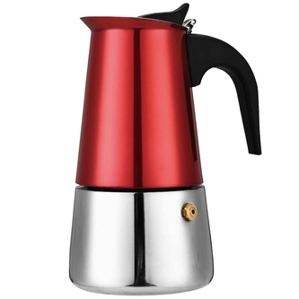 Kávovar moka 4 šálky nerez  METAL RED vč. indukce