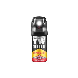 TW1000 Pepřový sprej Jet Man s LED světlem a pružinovým vyklápěcím uzávěrem 40 ml