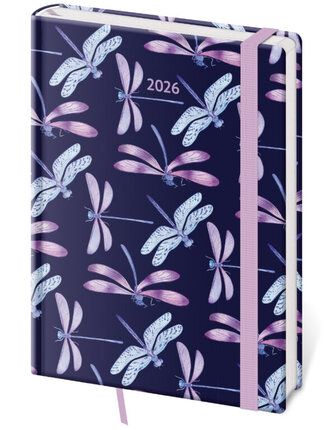 Týdenní diář A5 Vario Dragonfly s gumičkou
