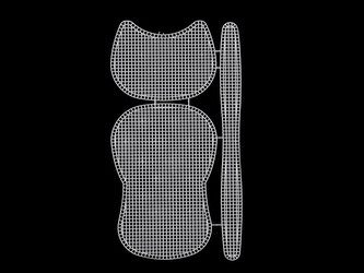 Plastová kanava / mřížka na kabelku - 1 ks - bílá