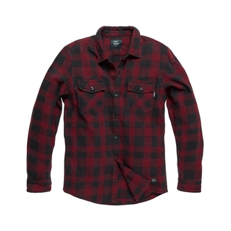 Košile Vintage Industries Globe Heavyweight - červená, M