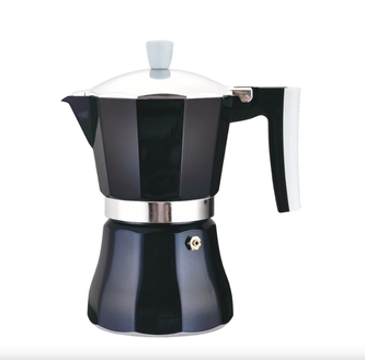 Kávovar moka 3 šálky  AZZURRO černá, indukce