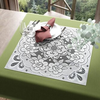 Dekorační žakárový ubrousek WEST bílá 30x30 cm Mybesthome