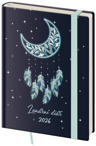 Týdenní diář B6 Lunární Dream s gumičkou