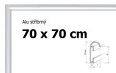 BFHM Hliníkový rám na puzzle 70x70cm - stříbrný