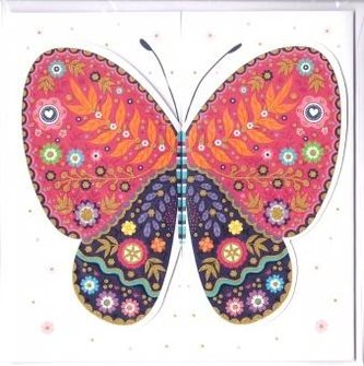 Karnet rozkładany - Motyl