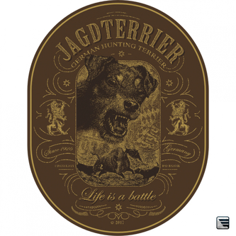 Samolepka Jagdterier - hnědá