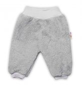 Baby Nellys Kojenecké chlupáčkové tepláčky Cute Bunny - šedé, vel. 62; 62 (2-3m)