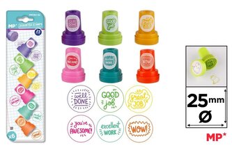 Stempelki dla dzieci angielskie 6szt