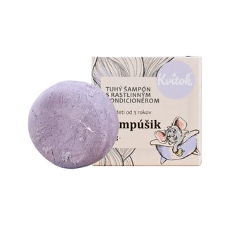 Kvitok Dětský tuhý šampon s kondicionérem Šampónek (25 g) - s prebiotickou složkou