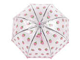 Dětský průhledný vystřelovací deštník jahoda - 1 ks - 1 růžová