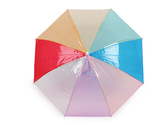 Dětský průhledný deštník duha - 1 ks - 1 bílá