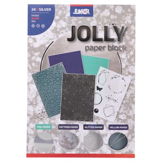 Dekorační papír stříbrný (blok A5)