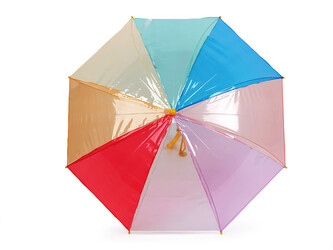 Dětský průhledný deštník duha - 1 ks - 2 žlutá