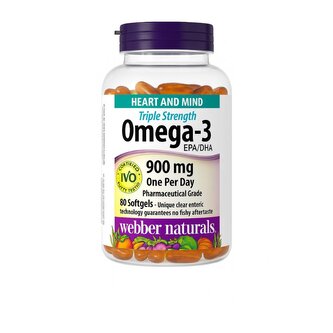Webber Naturals Omega-3 EPA/DHA 900 mg 80 tob Webber Naturals Omega-3 EPA/DHA 900 mg 80 tob