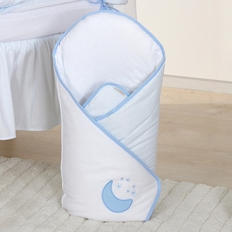 Zavinovačka LUX s vyztuženými zády - Měsíček, bílá/modrá