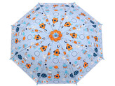 Dětský vystřelovací deštník duha, dino, raketa, kočka - 1 ks - 4 modrá světlá vesmír
