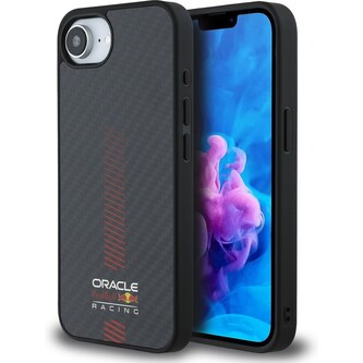 Oracle Red Bull Racing Carbon Powerbar MagSafe kryt iPhone 16e černý