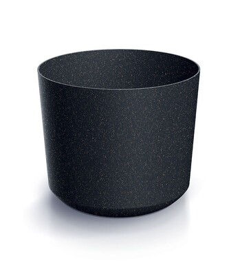 Květináč TUBOS ECO WOOD antracitový matný, varianta 14,7 cm