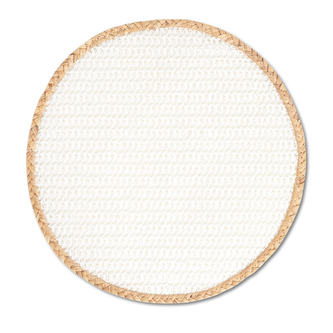 ZELLER Prostírání Nature bílé, průměr 38cm