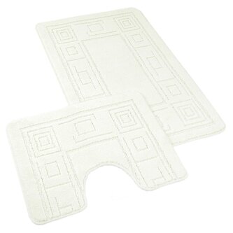 Koupelnová a WC předložka ornament smetanový