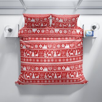 Bavlněné povlečení Vánoce v Norsku 140x200 cm, 70x90 cm
