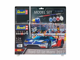 Model do sklejania 1:24 67041 Ford GT Le Mans 2017 + farbki + klej + pędzelki Revell
