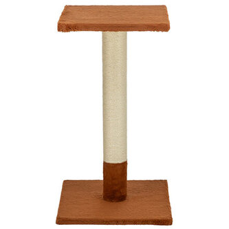 Škrabací sloupek BEANA, 69 cm, králičí plyš, rezavá