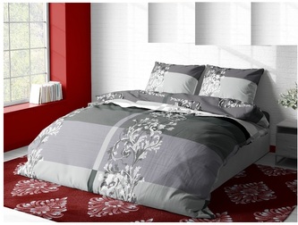 Flanelové povlečení Grace šedá 140x200, 70x90 cm