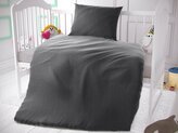 Mušelínové povlečení do dětské postýlky tmavě šedé