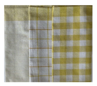 Sada kuchyňských utěrek multidesign 3ks, žlutá (153)