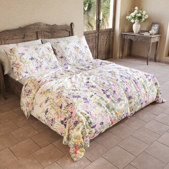 Prodloužené bavlněné povlečení PROVENCE COLLECTION 140x220, 70x90cm ISABEL fialová