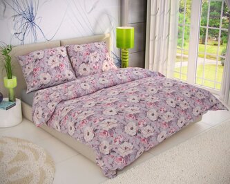 Francouzské krepové povlečení 220x200, 70x90cm ESTER šedá