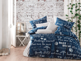 Bavlněné povlečení Lodě modré 140x200, 70x90cm Bavlněné povlečení Lodě modré 140x200, 70x90cm