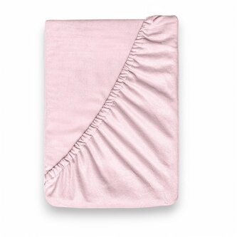 Flanelové napínací prostěradlo 100x200cm světle růžové
